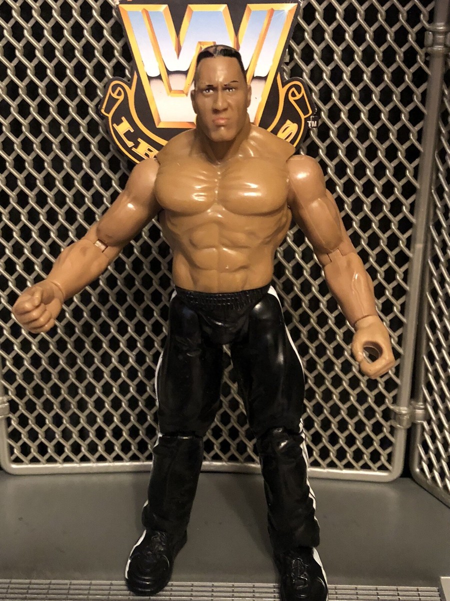 wwe Rock wrestling figure Titan Tron Signature toy Dwayne Johnson