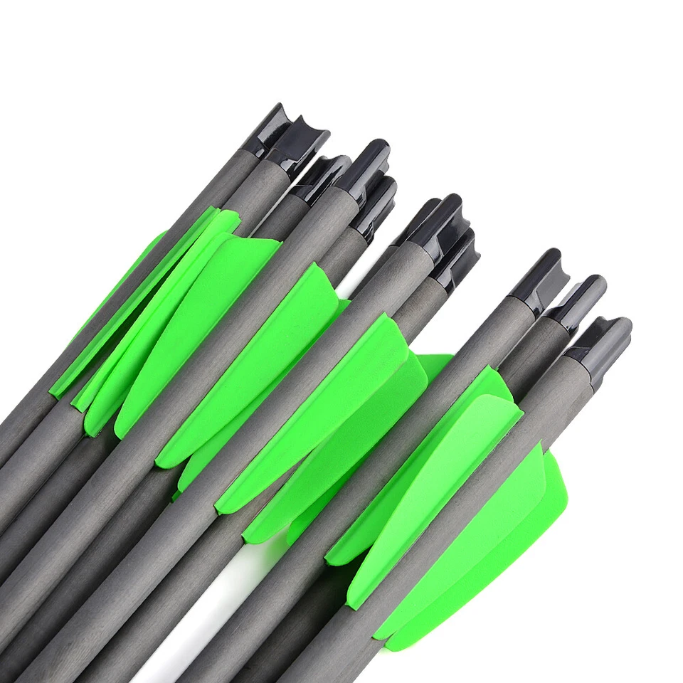 12X Mini Arrows Bolts 7.5" 15" Carbon Archery Screw Point Vanes Bow Hunting - Image 4 of 4