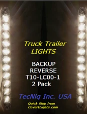 2 pack 15" TecNiq  Reverse WHITE Backup light 11 LED Truck Trailer T10-LC00-1