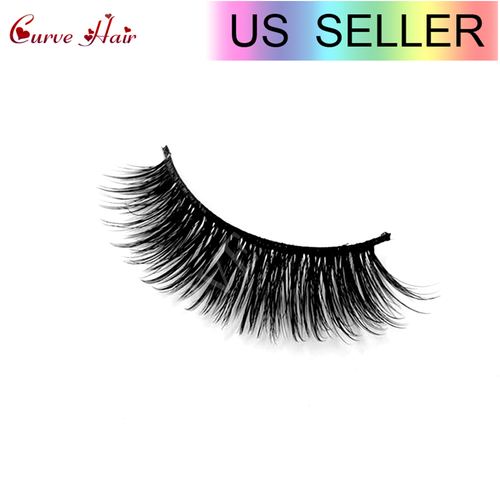 US 5 Pairs 3D Mink Eyelashes Thick Cross Make Up Extensions Soft False Eyelash - Picture 7 of 21