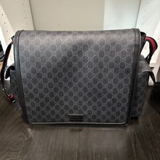 Authentic Gucci GG supreme Baby Diaper bag NEW Black