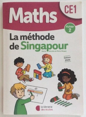 Maths CE1. Méthode de Singapour. Fichier 2. Édition 2020. Librairie des écoles. - Photo 1/4