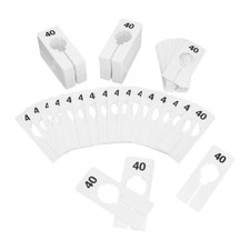 Hangers Retail Clothing 2" x 5" Rectangular Plastic Size 44 Dividers 10Pcs White