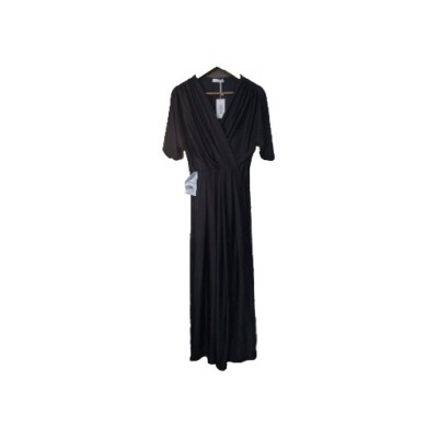Koh Koh Maxi Dress Medium Black V Neck Long Stretch Classy Elegant Dress |  eBay