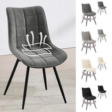 WOLTU Esszimmerstuhl drehbar Samt Küchenstuhl Polsterstuhl Essstuhl Metallbeine