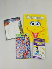 Sesame Street Numbers Book Flash Cards Elmo Stickers Grooming Chart learning