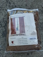 ELKCA Double-Sided Chenille Curtains for Living Room Modern Window Treatment for