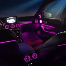 64 Colors For Mercedes Benz C Class W205 GLC X253 Air Vent LED Ambient Light Kit