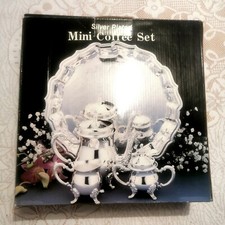 Silver plated mini coffee set - versilbertes Kafeeset klein
