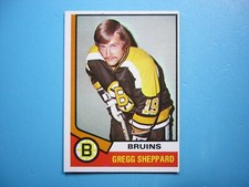1974/75 O-PEE-CHEE NHL HOCKEY CARD #184 GREGG SHEPPARD EX/NM SHARP!! 74/75 OPC