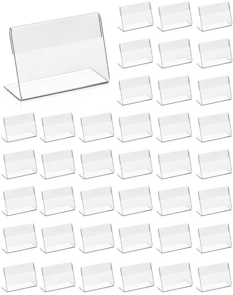 40 StüCk Acryl Etikettenhalter Transparent Namenskarten Halter 6X4 Cm BüRo-image