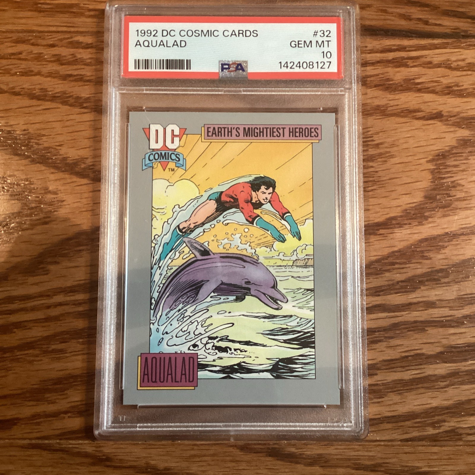 1992 Impel DC Cosmic Cards Aqualad #32 PSA 10 GEM MT Cert 142408127