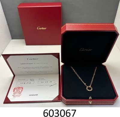 Cartier Love 38cm - 41cm Necklace with Pendant 18k Rose Gold Diamond 0.03 ctw