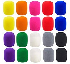 20 Pcs Colorful Foam Microphone Cover Top Grade Thick Handheld Stage Mic Wind...