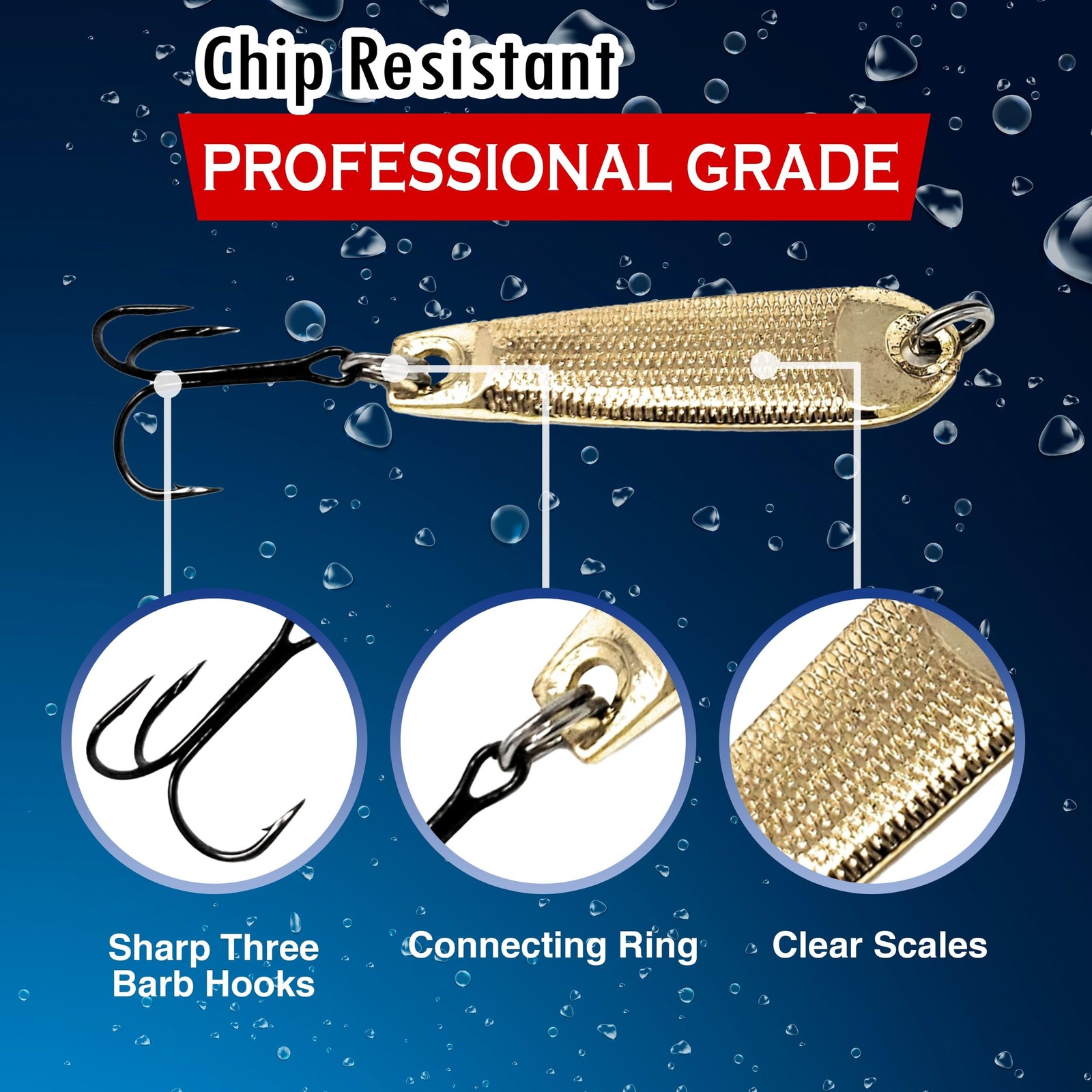 Tungsten Jigging Spoons Vertical Fishing Lures For Bass Walleye 2Pack - Image 3