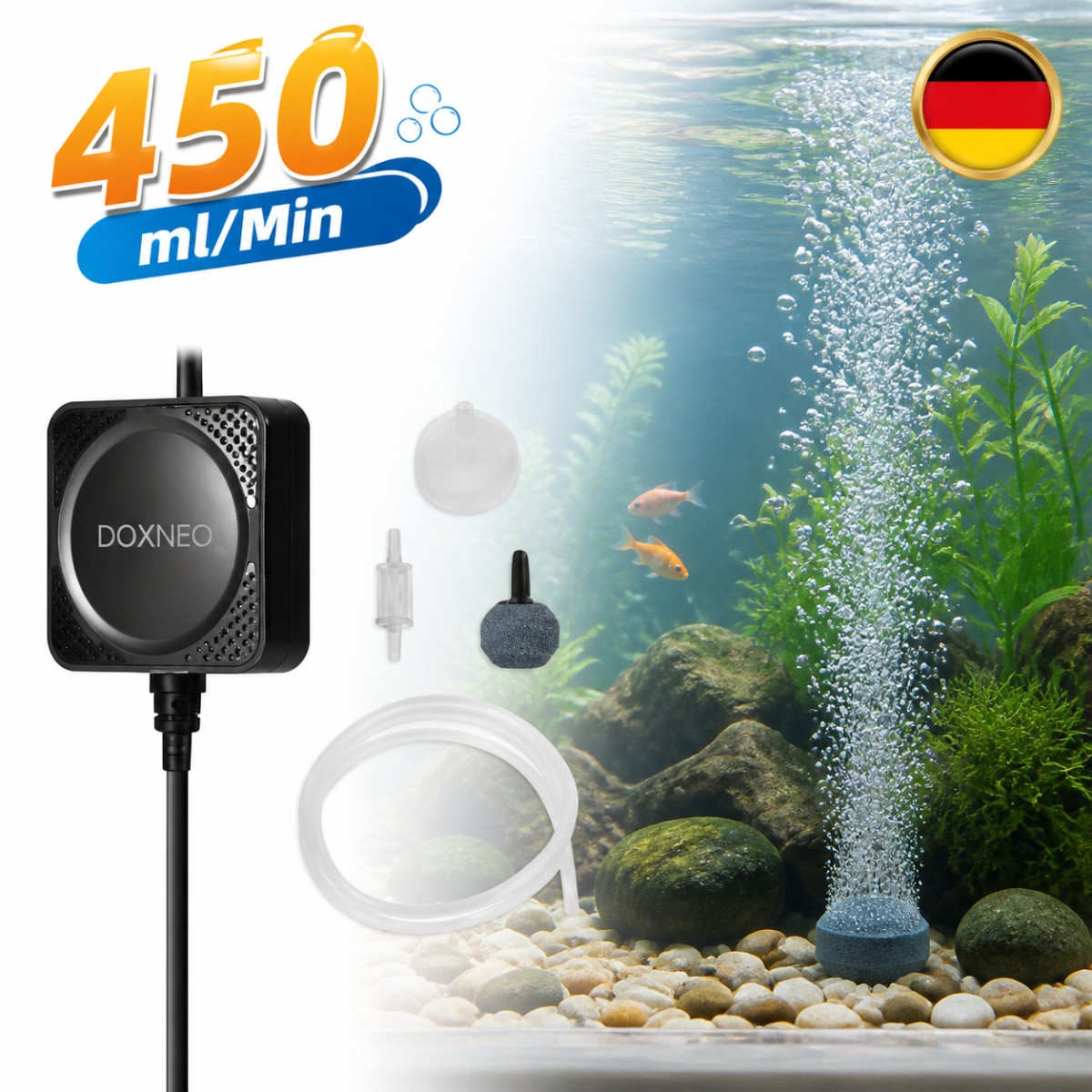 Mini Pompa Acquario Pompa Aria Super Silenziosa Ossigeno 1W 1-15 Galloni Serbatoio Pesci