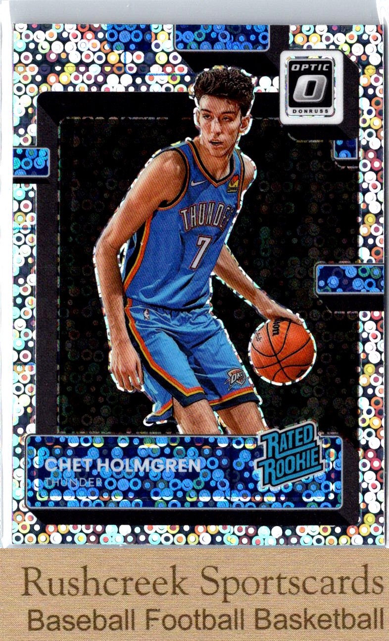 2022-23 Donruss Optic #208 Chet Holmgren RC Rookie Prizm Fast Break Holo