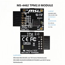 1PCS NEW MSI MS-4462 TPM 2.0 Module 12 Pin 12-1 Trusted Platform Module SPI