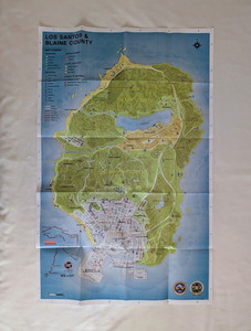 GRAND THEFT AUTO V GTA 5 Blueprint Los Santos Map EUR 27,19 - FR