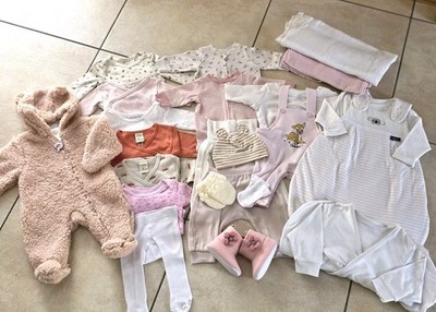 Babykleidungs-Paket-Mädchen  50/56/62 (23-teilig) incl.  Alvi Schlafsack, TOP!!!