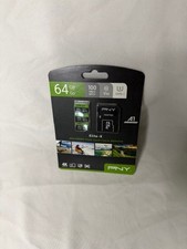 PNY 64GB Elite-X Class 10 U3 V30 microSDXC Flash Memory Card 3 Pack 100MB/s- NEW