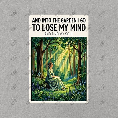 Vintage Inspired Metal Sign Garden Escape Quote Decor Lose My Mind #409393