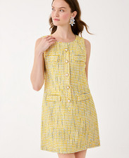 NWT Lilly Pulitzer Bindy Shift Romper Limoncello Spacedye Stripe Boucle, Size