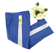 Vintage Nike Track Pants Women s Medium 8-10 Blue Wide Leg Adjustable Waist Y2K