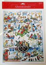 New Korsch Verlag Advent Calendar West Germany Vintage Toys 11.5" x 14.5"
