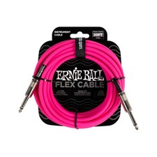 Ernie Ball Flex Instrument Cable Straight/Straight 20ft - Pink