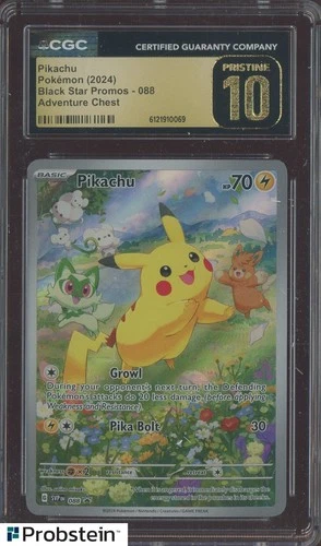 2024 Pokemon BSP Adventure Chest #088 Pikachu CGC 10 PRISTINE