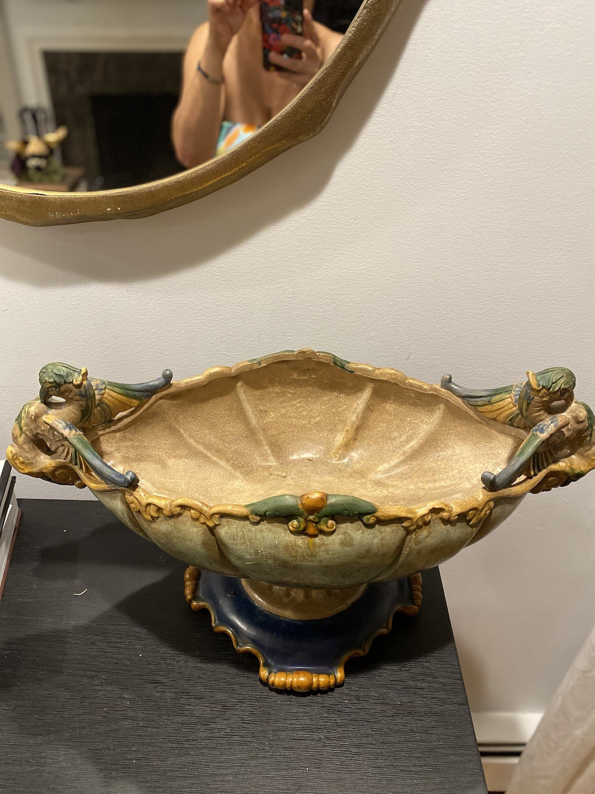 Large Antique Majolica Centerpiece 