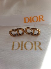 vtg Christian DIOR Earrings without box small studs stamped