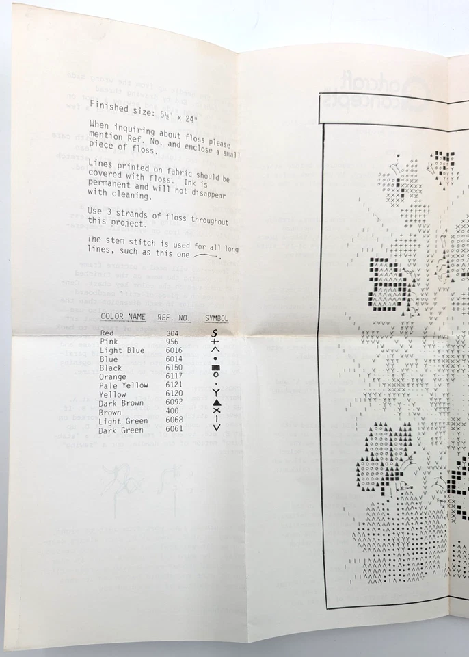 Artcraft Concepts No. 3309 Butterfly Bell Pull Cross-Stitch Kit (Vintage 1978) - Image 4 of 4