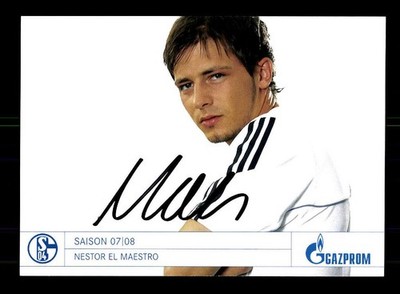 Nestor El Maestro Autogrammkarte FC Schalke 04 2007-08 Original Signiert