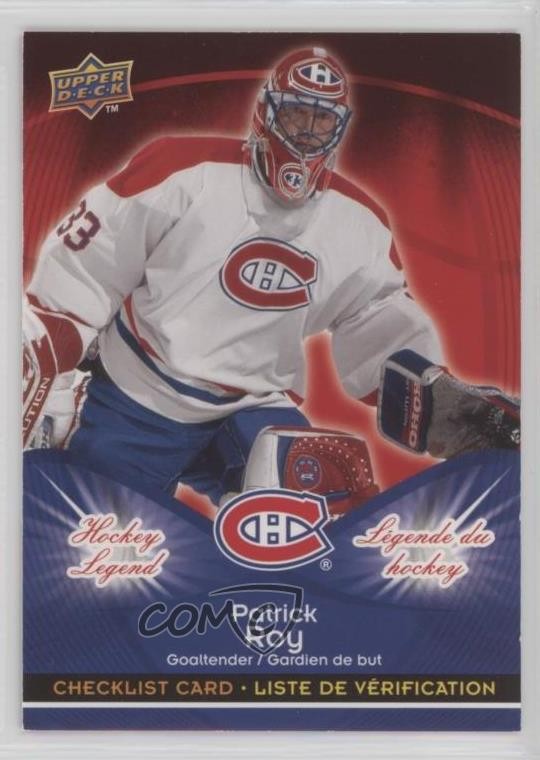 2009-10 Upper Deck McDonald's Checklists Patrick Roy #CL1 HOF 0m8e