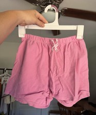 Zara Girls Pink Terrycloth Cotton Sweat Shorts 11-12 Drawstring Elastic Waist