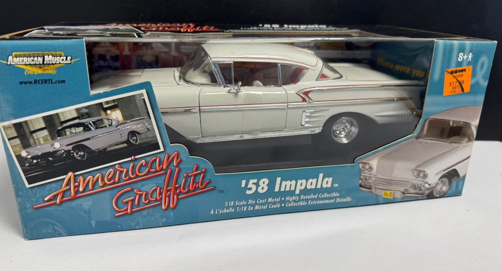 Rare 1:18 ERTL  American Muscle 🇺🇸 AMERICAN GRAFFITI 1958 CHEVY IMPALA / New