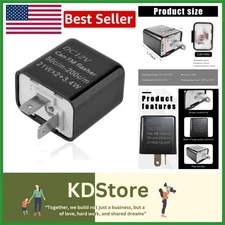 12V Adjustable LED Flasher Relay 2-Pin Car Motorcycle Turn Signal Hazard