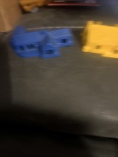 1950's Lot of 2 Vintage Plastic Buildings -Ranch House, Cap