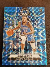 2023-24 Panini Mosaic Mosaic Reactive Blue #258 Cason Wallace NBA Debut