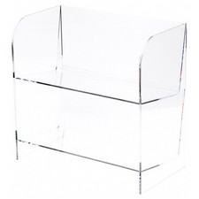 Plymor Clear Acrylic 2-Level 58-CD Display Shelves, 11.75" W x 6.5" D x 12" H