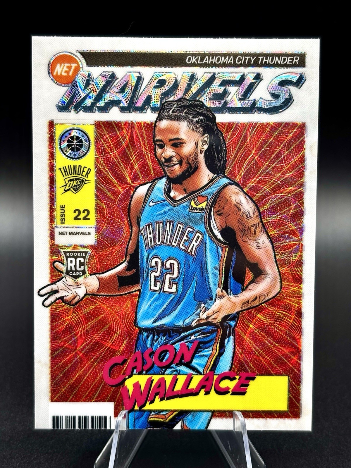 2023-24 NBA Hoops Premium Stock - Retro Net Marvels Cason Wallace #22 (RC)