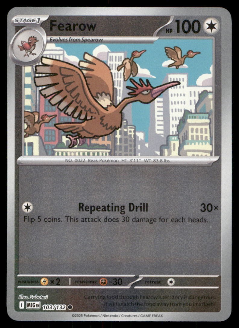 Fearow Common ME01: Mega Evolution 103/132 NM