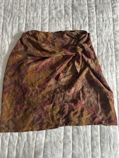 Falda envolvente floral 100 % seda deportiva vintage de Calvin Klein talla XS-M