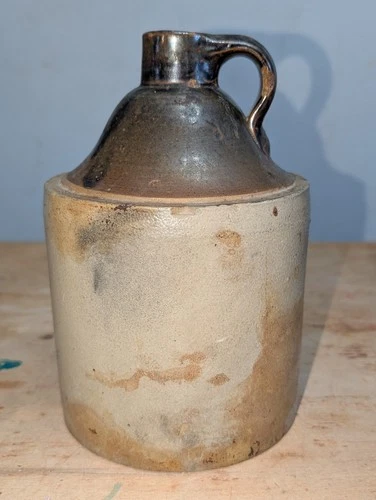 Primitive North Star Red Wing MN Stoneware 1/2 Gallon Jug Pear Top Two Tone