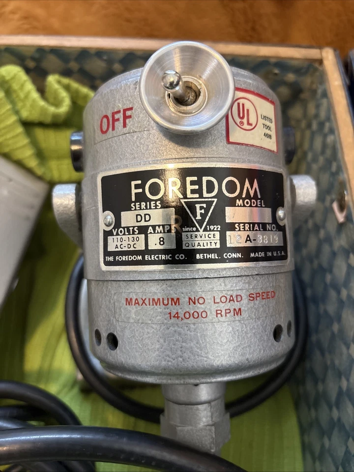Foredom Serie DD Modelo F Motor Grado Industrial Herramienta Rotativa con Estuche FUNCIONA Foto 3 de 4