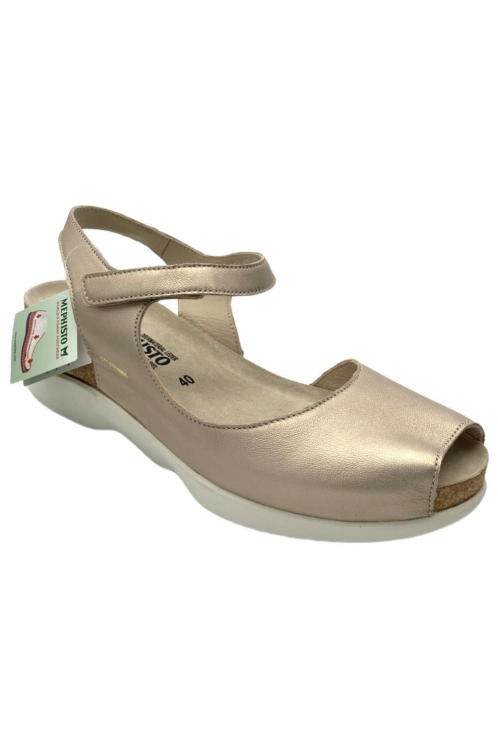 Каблук Mephisto Womens Orphea из платиновой кожи с подвесками