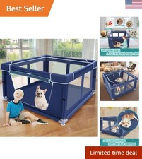 42x42 Inches Puppy Playpen with Gate, Dog Playpen for Puppies or Small Dogs, ...