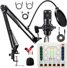 Podcast Equipment Bundle, BM-800 Podcast Microphone Bundle-Voice Changer with Mi